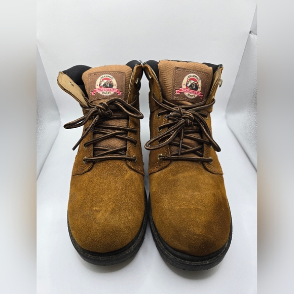Brahma Bravo Brown Suede Keather Work Boots. Lace-Up Safety Ankle Boots. Mens10M main image 10
